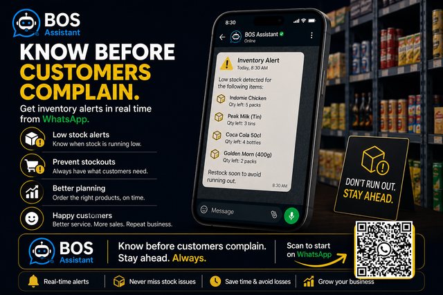 BOS Assistant WhatsApp status highlight